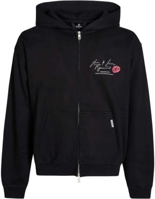 Love And Kisses Zip-through Graphic Hoodie