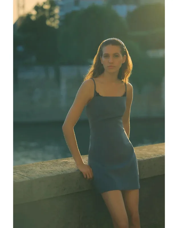 Lace-trim Shift Dress