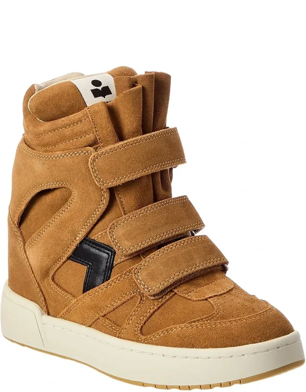 Suede Wedge Sneakers