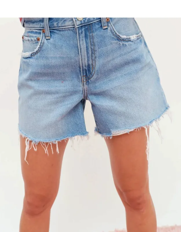 Crossroads Mid Rise Loose Jean Shorts