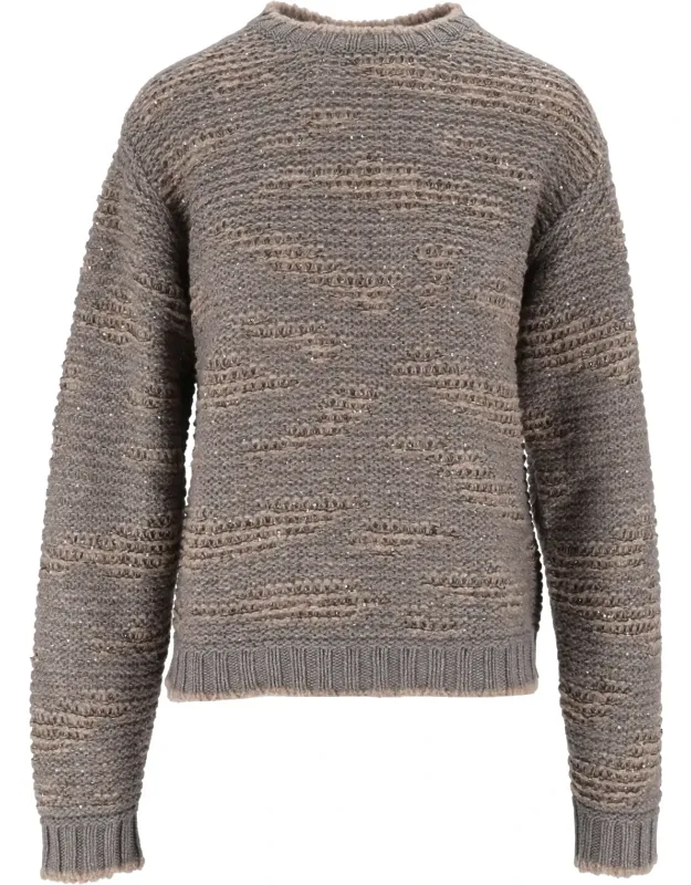 Textured Crewneck Sweater