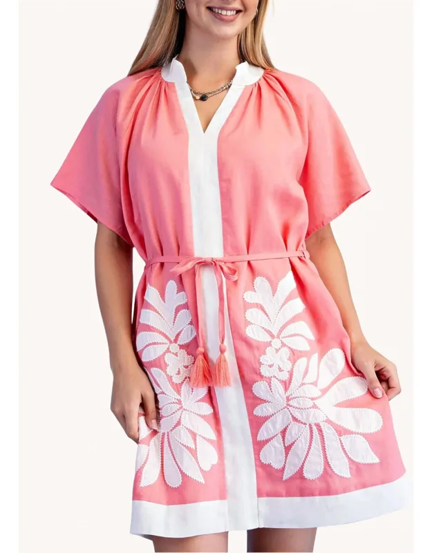 Belted Kaftan Dress