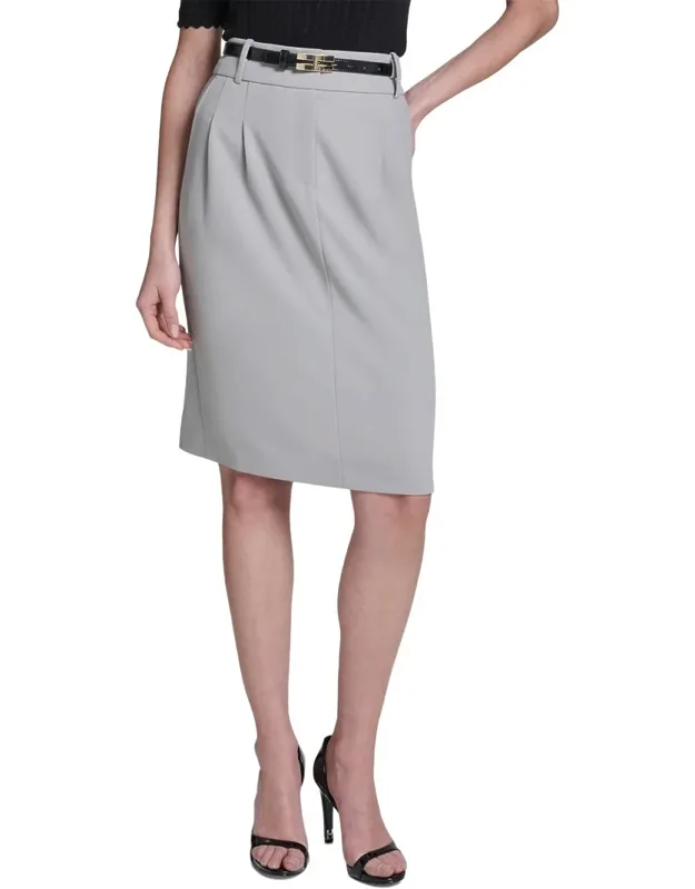 Belted Pencil Skirt