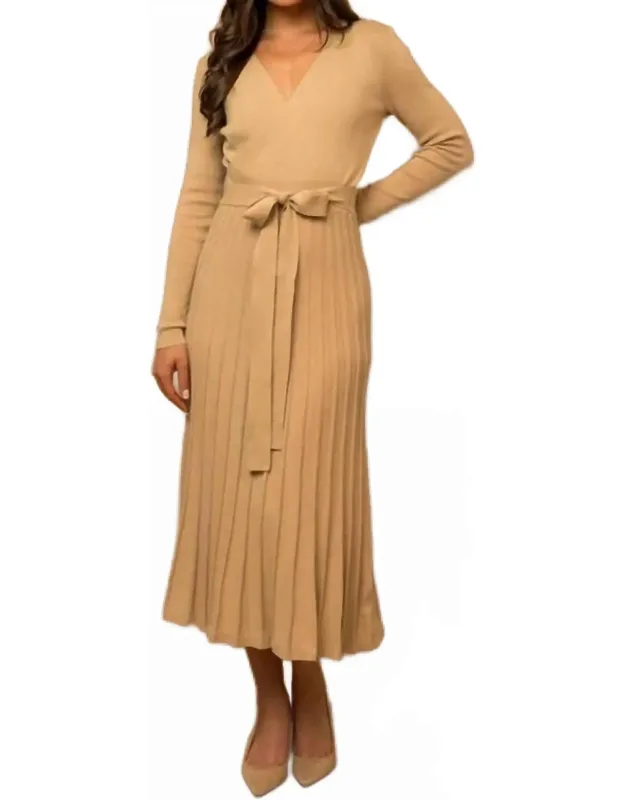 V-neck Sweater Dress