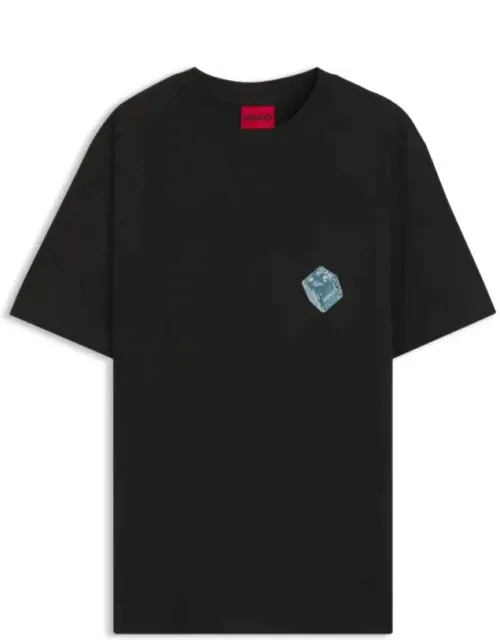 Cotton-jersey T-shirt With Creative Artwork