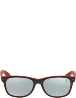 Scuderia Ferrari Silver Flash Square Sunglasses