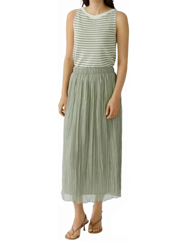 Pleated Maxi Skirt
