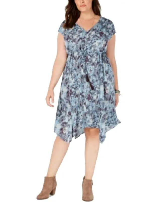 Petite Drawstring Waist Dress