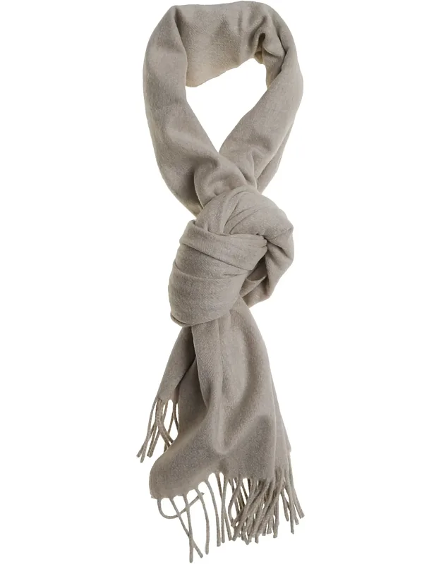 Finely Woven Cashmere-blend Fringed Scarf