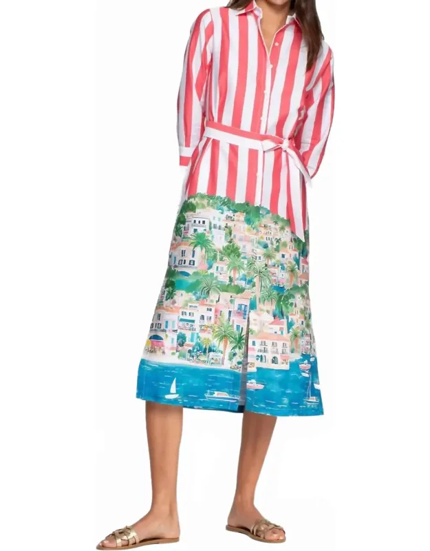 Coastal Scene Stripe Dress