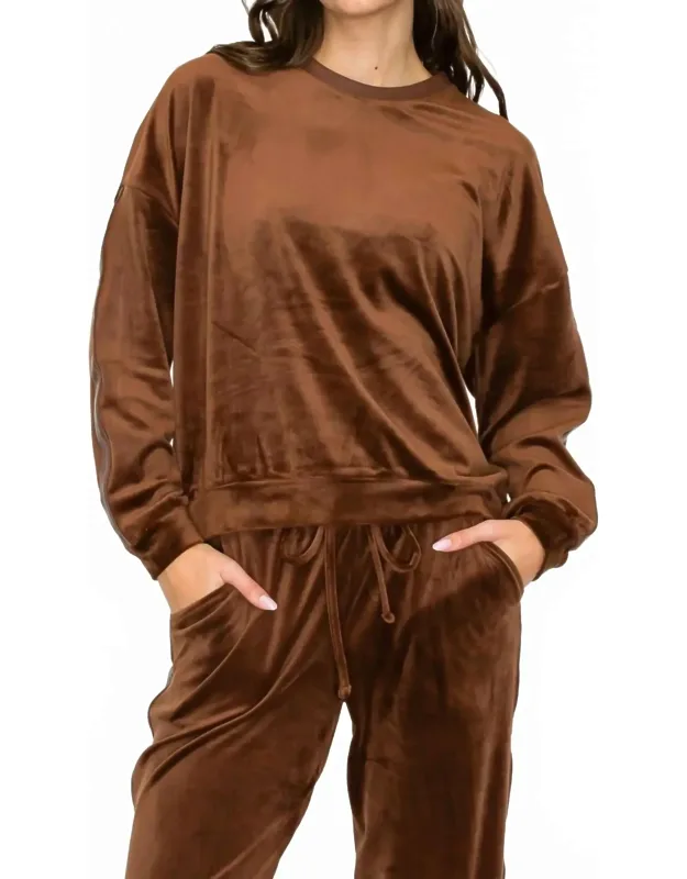 Velour Lounge Crew Sweater