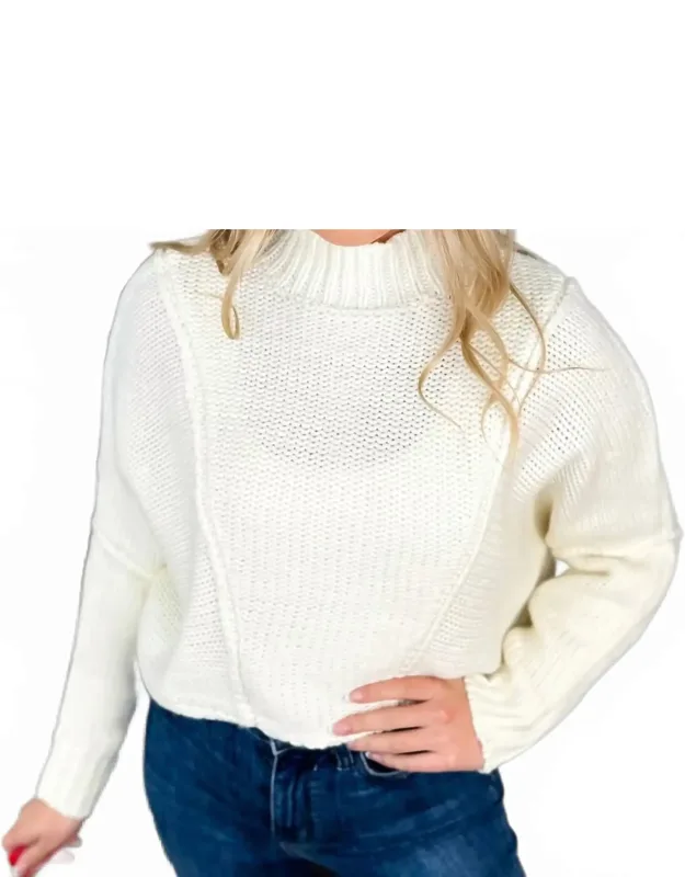 Knit Long Sleeve Cropped Sweater