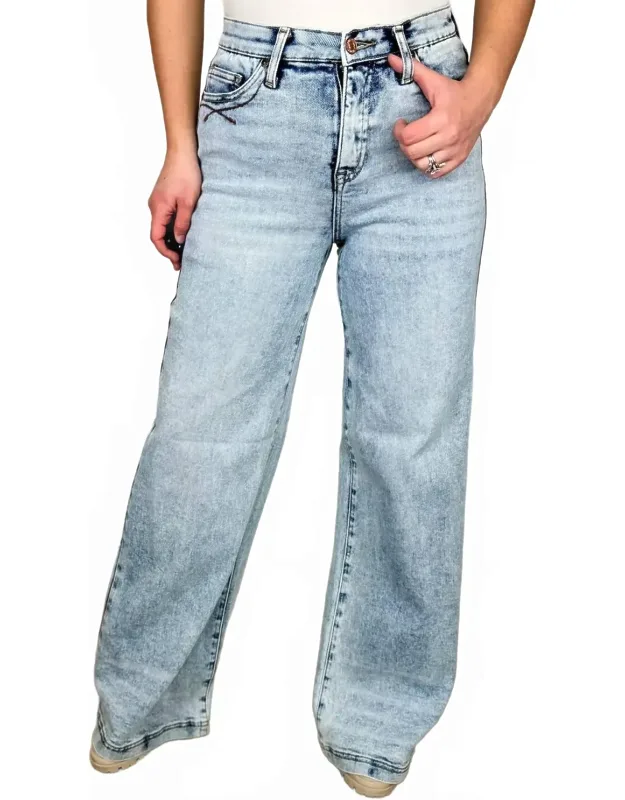 Tummy Control Wide Leg Jeans