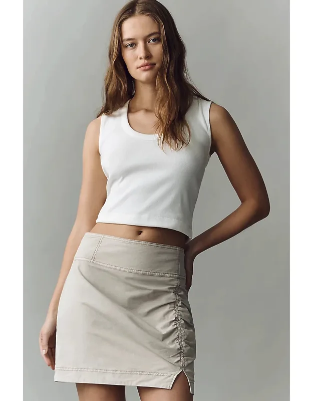 Ruched Slim Mini Skirt