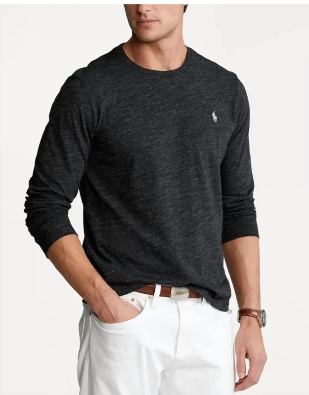 Soft Cotton Crewneck Long Sleeve T-shirt