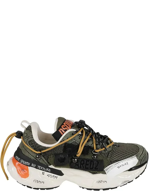 Faster Reflective Leather-blend Low-top Sneakers