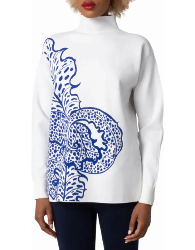 Jungle Print Turtleneck Sweater