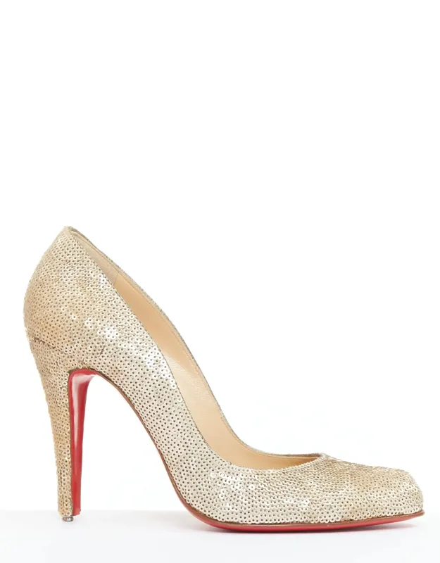 Sequin Almond Toe Pumps