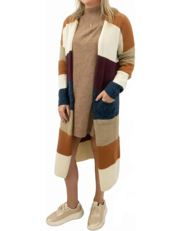 Striped Multi Color Cardigan