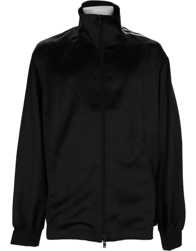 Sleek High Collar Polyester-blend Sports Jacket