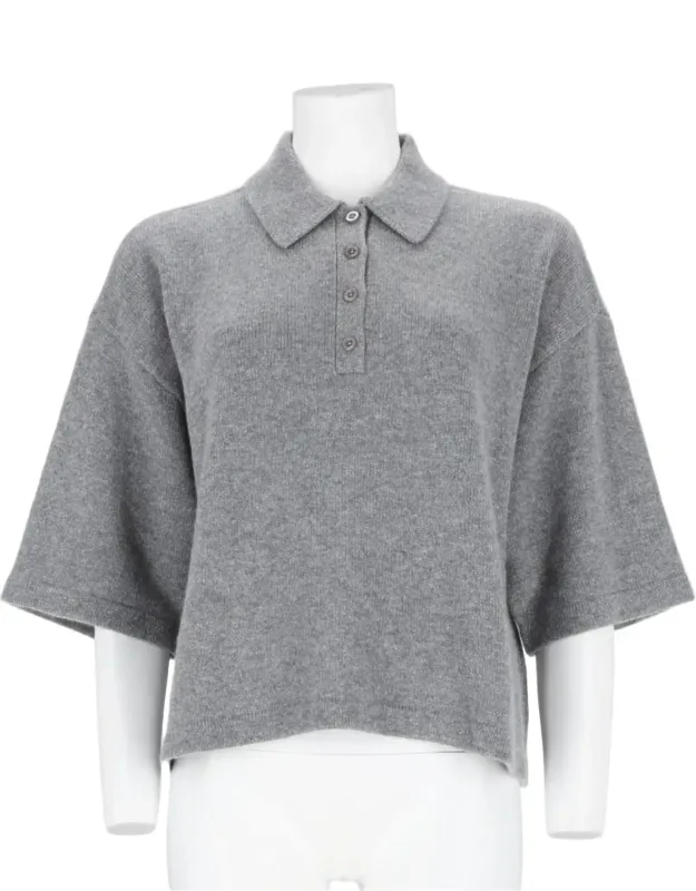 The Academy Cashmere Knitted Polo Shirt