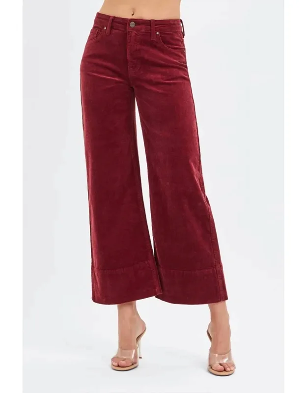 Cropped Corduroy Pants