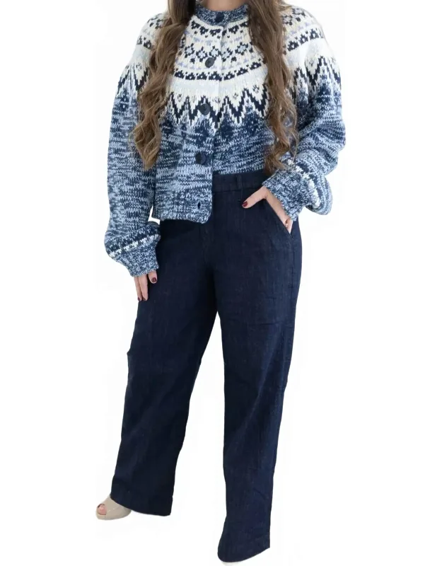 Wide Leg Trousers In Zodiac