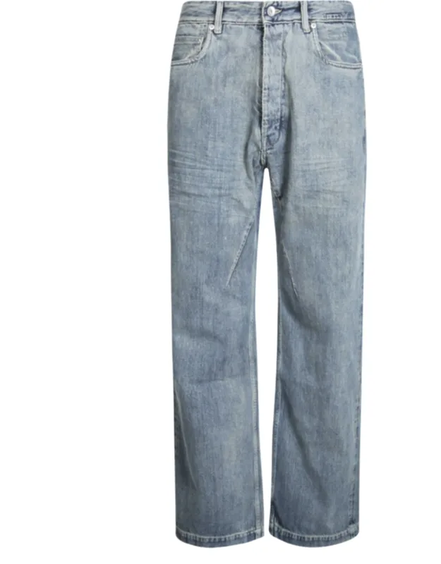 Light-wash Relaxed Denim Jeans