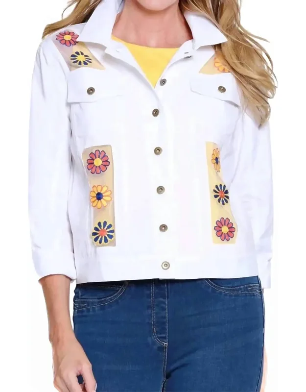 Embroidered Twill Jacket
