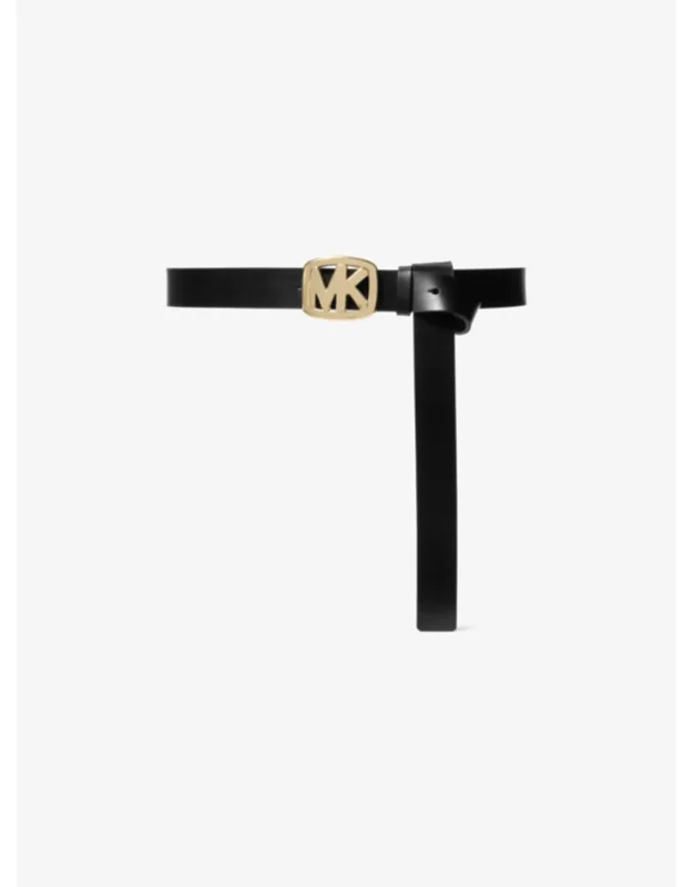 Logo Leather Belt With Stud Fastening And Imported Quality