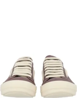 Vintage Muted Plum Ram Leather Low-top Sneakers