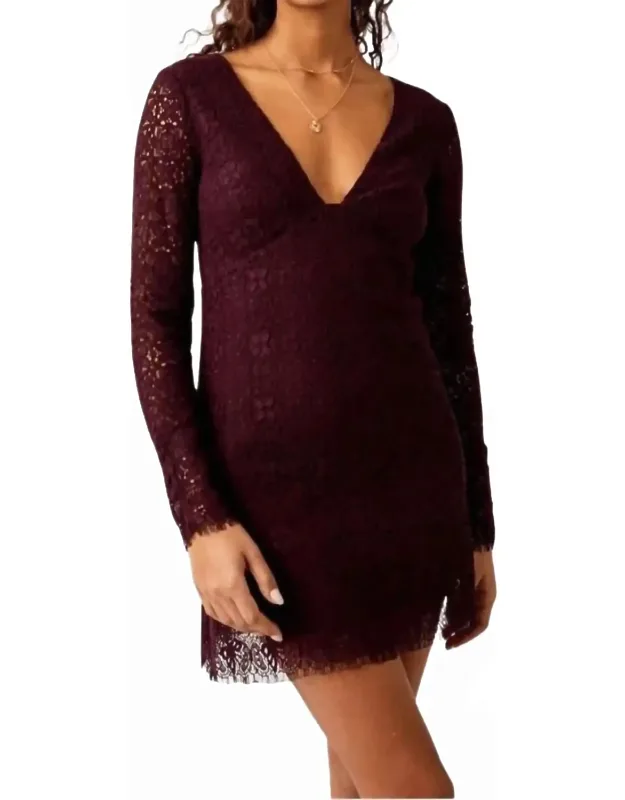 Honey Open Back Lace Mini Dress
