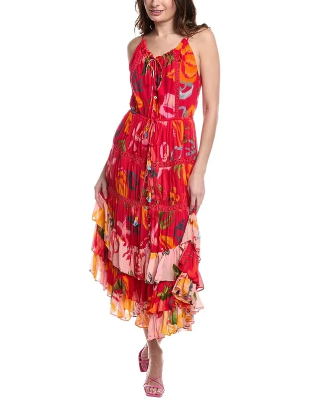 Lace-trim Maxi Dress