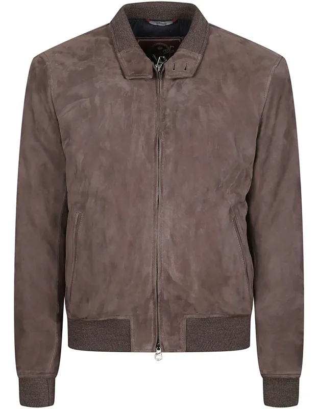 Minimalistic Leather Bomber Jacket
