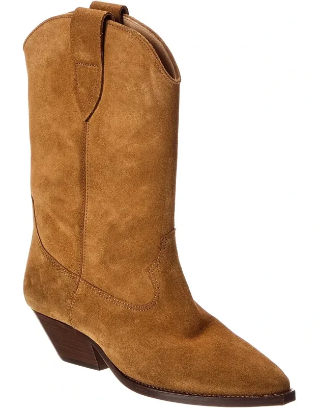 Duerto Suede Cowboy Boot With Pointy-toe And Lightly Padded Leather Insole