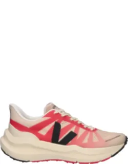Rounded Toe Sneakers With Lace-up Closure And Contrast Details