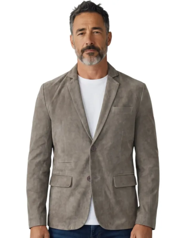 Italian Suede Blazer Jacket