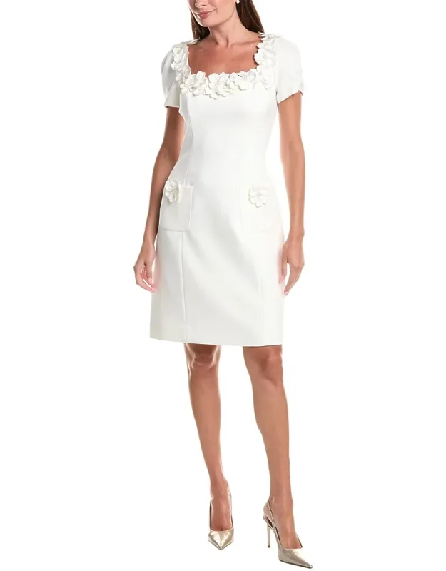 Crepe 3d Mini Dress