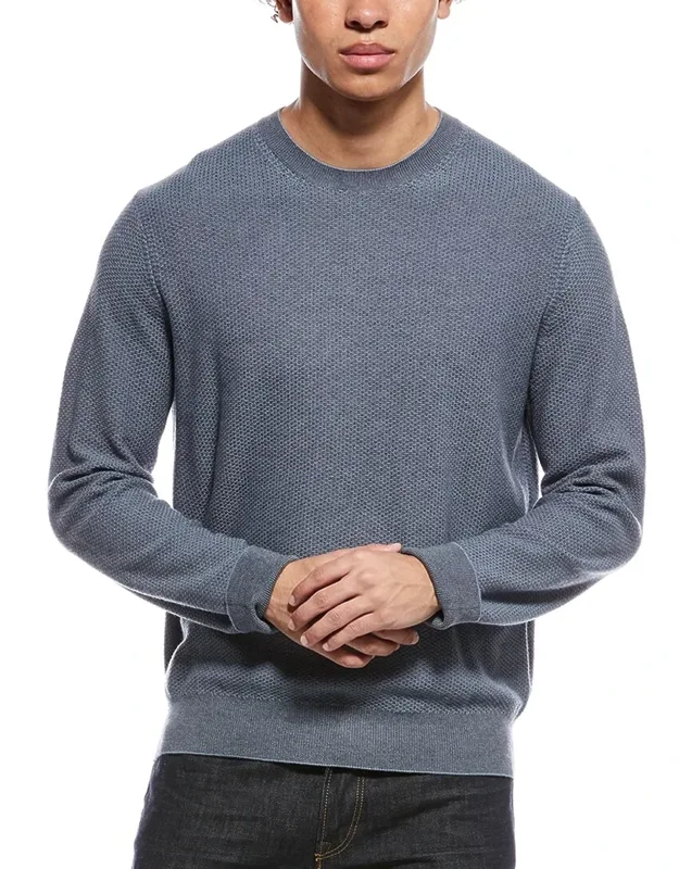 Geo Jacquard Wool & Cashmere Crewneck Sweatshirt