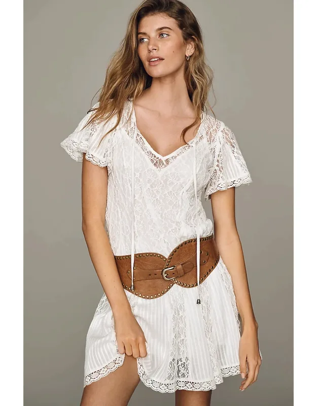 Wide Studded Waist Belt