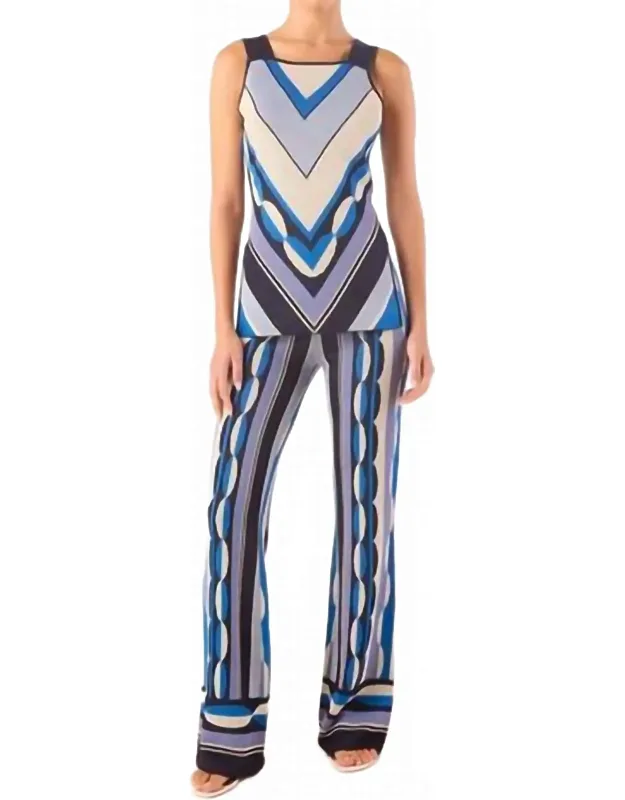 Geo Stripe Knit Pants