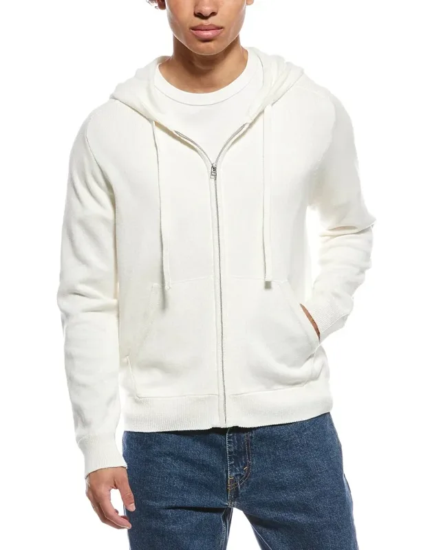 Zip Up Cashmere-blend Hoodie