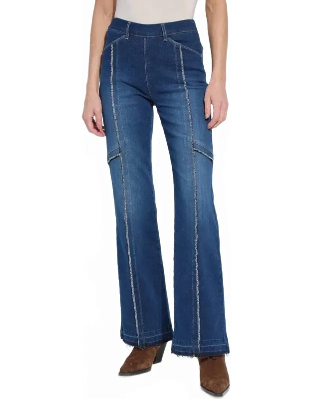 Felicity Fringe Wide Leg Denim Trousers