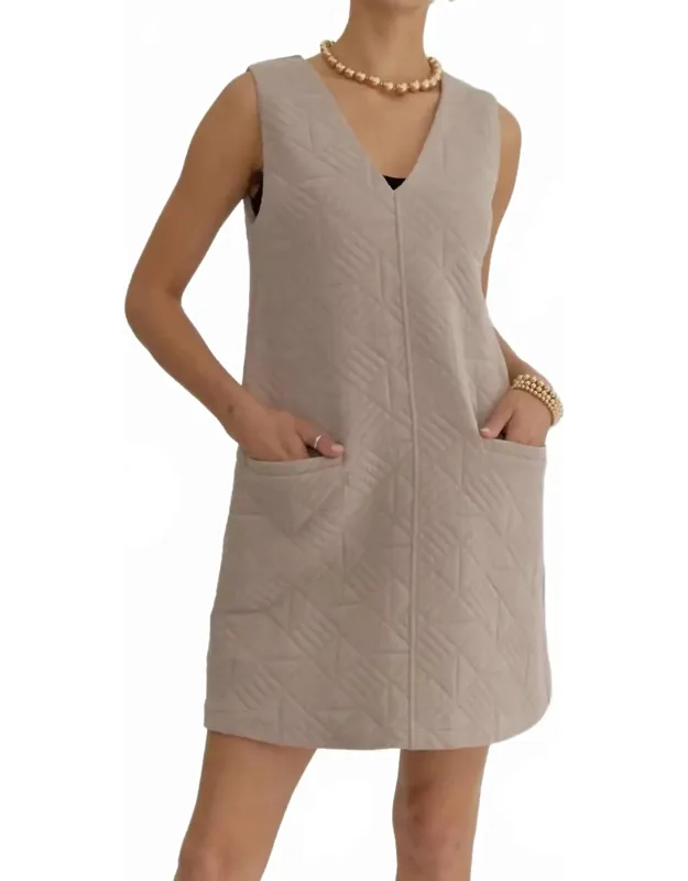 Button Quilted Dress