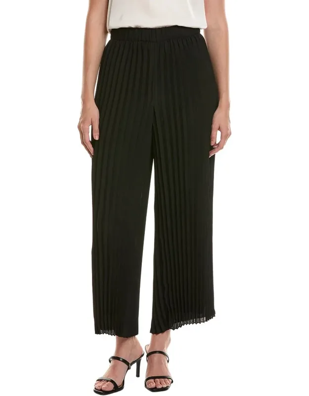 Pull-on Pleated Ankle Pants