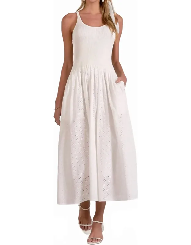 Mixed Media Midi Dress
