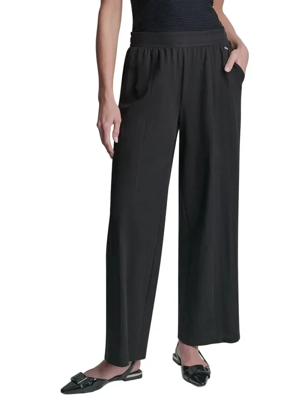 Pull-on Mini Logo Linen-blend Pants