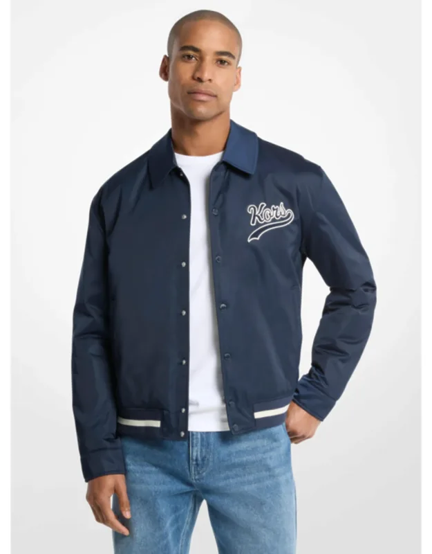 Matte Satin Varsity Jacket