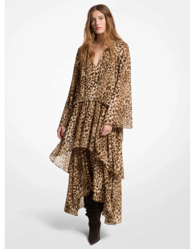 Leopard Print High-low Dress