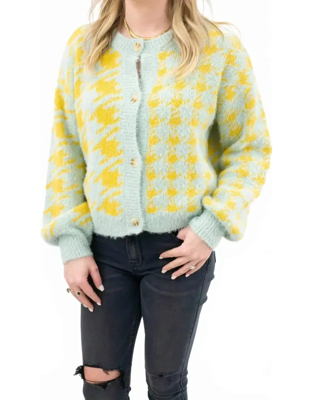 Houndstooth Cardigan